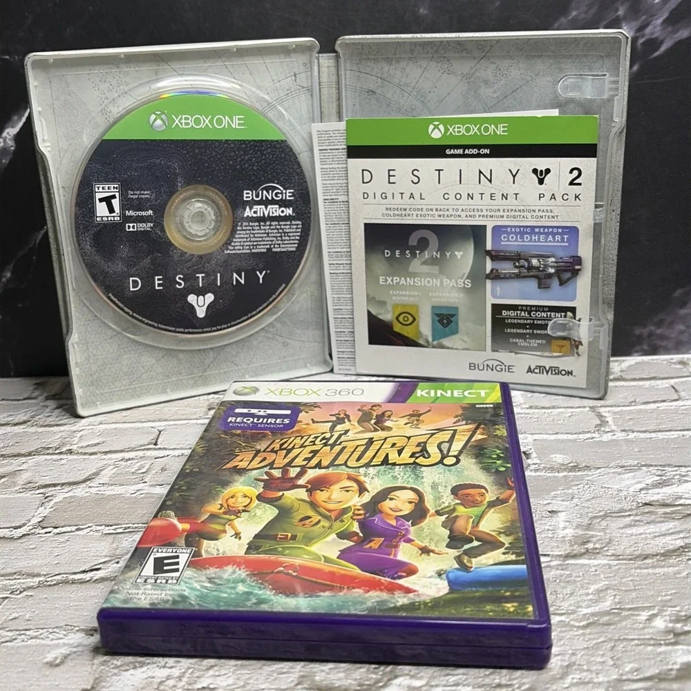 Bundle - Destiny 2 Steelbook (with Destiny Game Kinect Adventures Xbox 360 - T&W